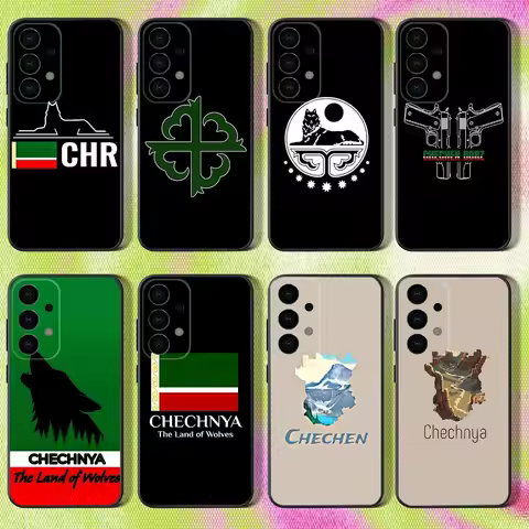 Chechen Coat Of Arms Phone Case For Samsung S25,S24,S21,S22,S23,S30,Ultra,S20,Plus,Fe,Lite,Note,10,9,5G Black Cover