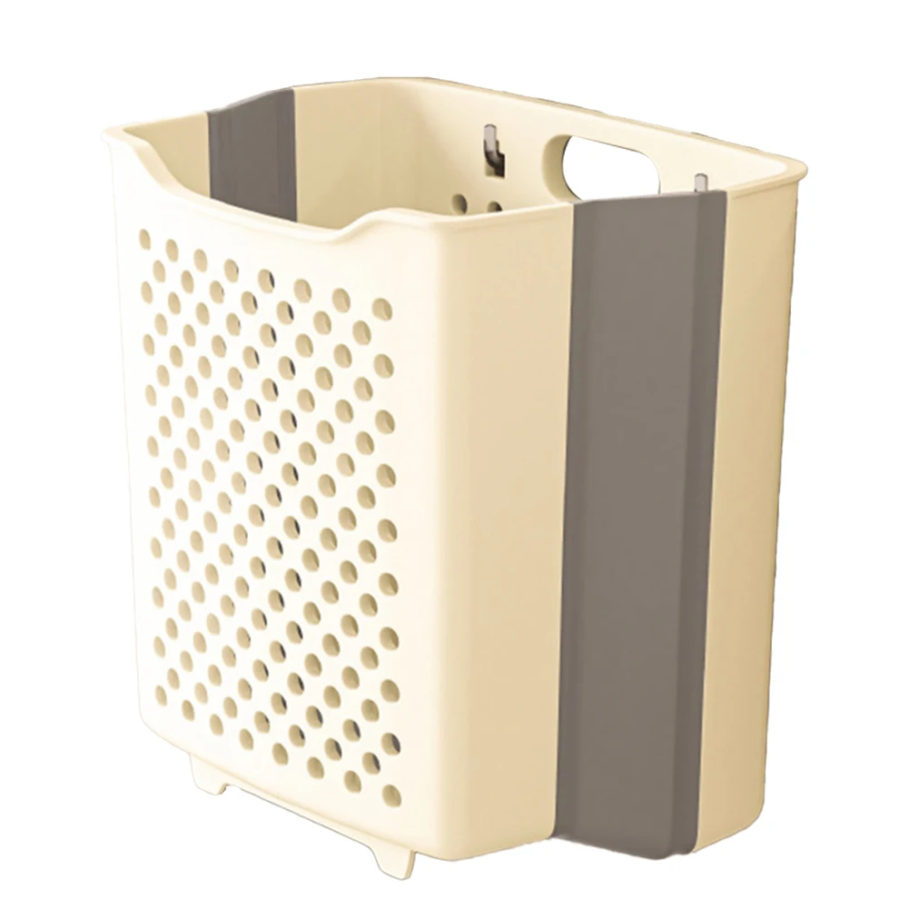 

24*10*29cm Foldable Dirty Clothes Basket Large Capacity Laundry Basket Hollow Plastic Storage Fits In Bathroom Or Bedroom