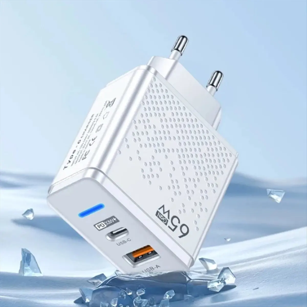 【ELEVATE LIFE】2PC GaN 65W USB C Charger PD TypeC Fast Charging Wall Adapter Support Universal Mobile Phone/Tablet Digital Produc