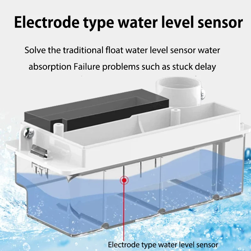 M1 M2 Wall‑mounted Air Conditioner Drain Pump, Low Noise Intelligent High Lift Condensate Removal Pump for Air‑Conditioning Unit