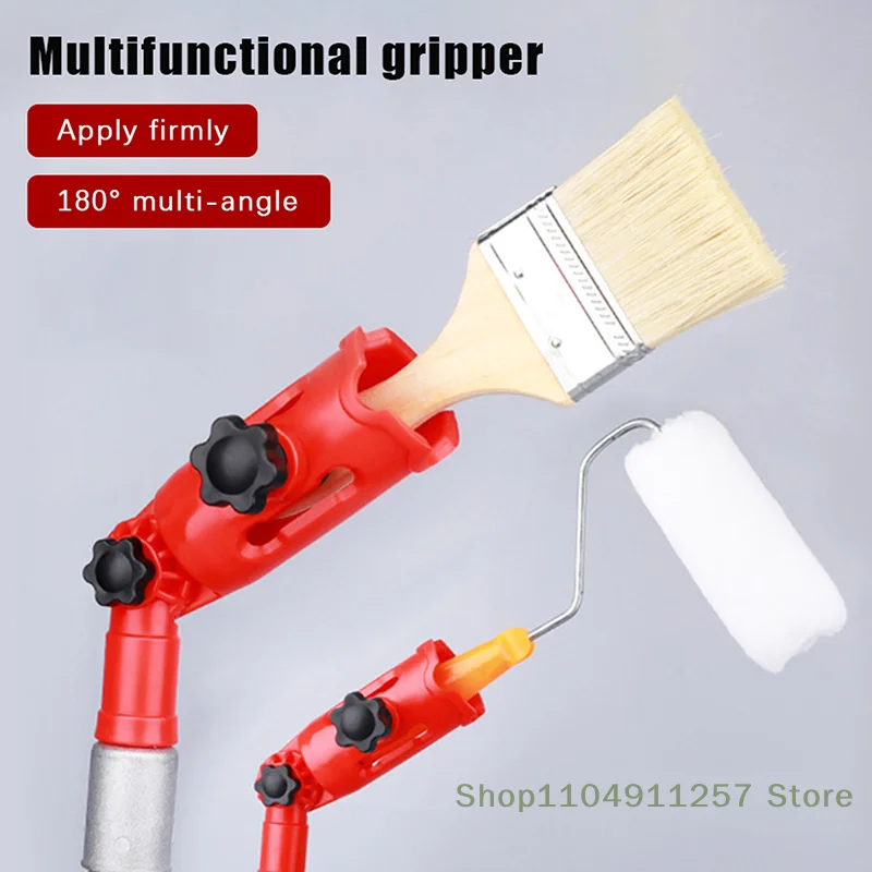 

Universal Clamp For DIY Multi-Angle Paint Brush Extender Paint Edger Tool For Walls High Ceilings Trim Edge Corner Painting