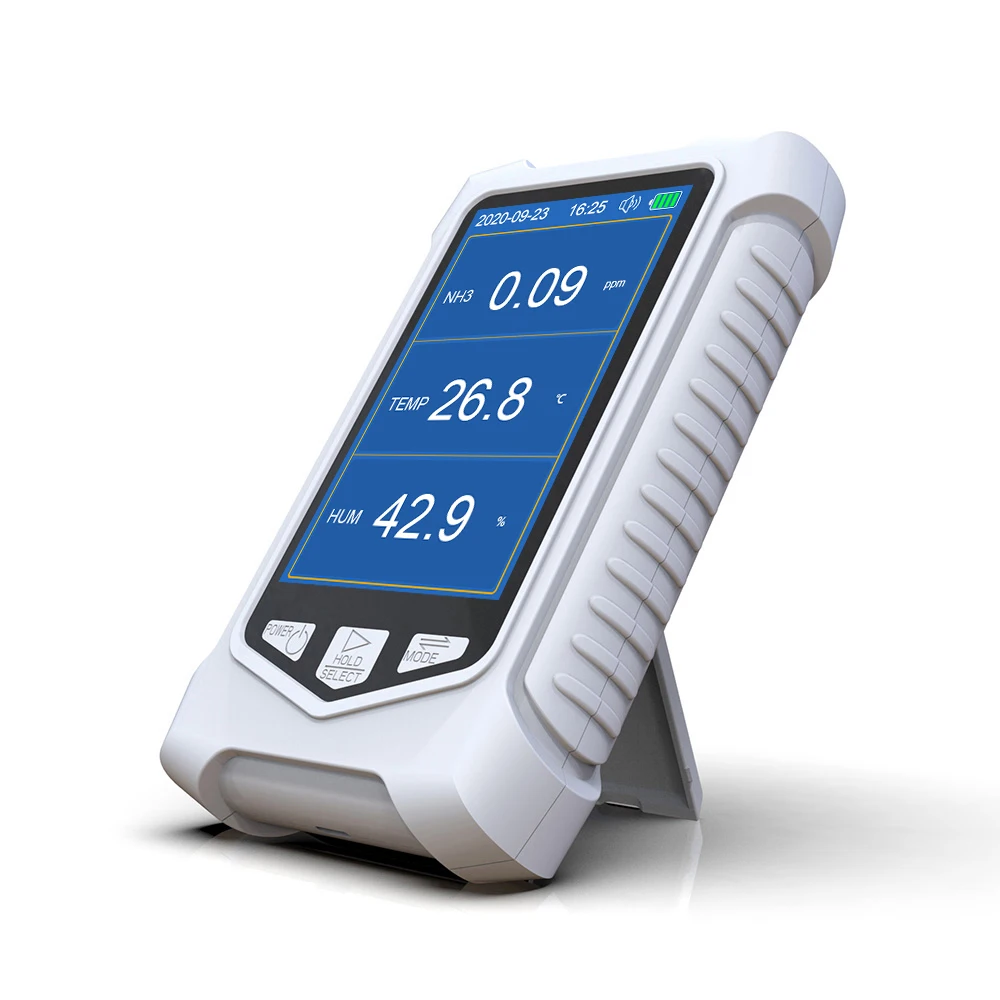 Rilevatore di gas portatile NH3 con display LCD Rilevatori di ammoniaca e misuratore di tester Monitor della qualità dell'aria per sensore di flusso NH3