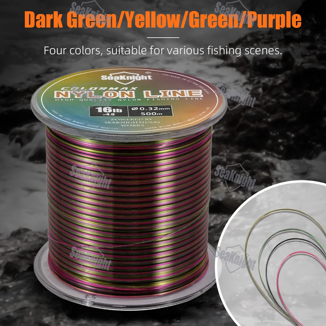 SeakNight Linha de Pesca Monofilamento 500m 6-35lb