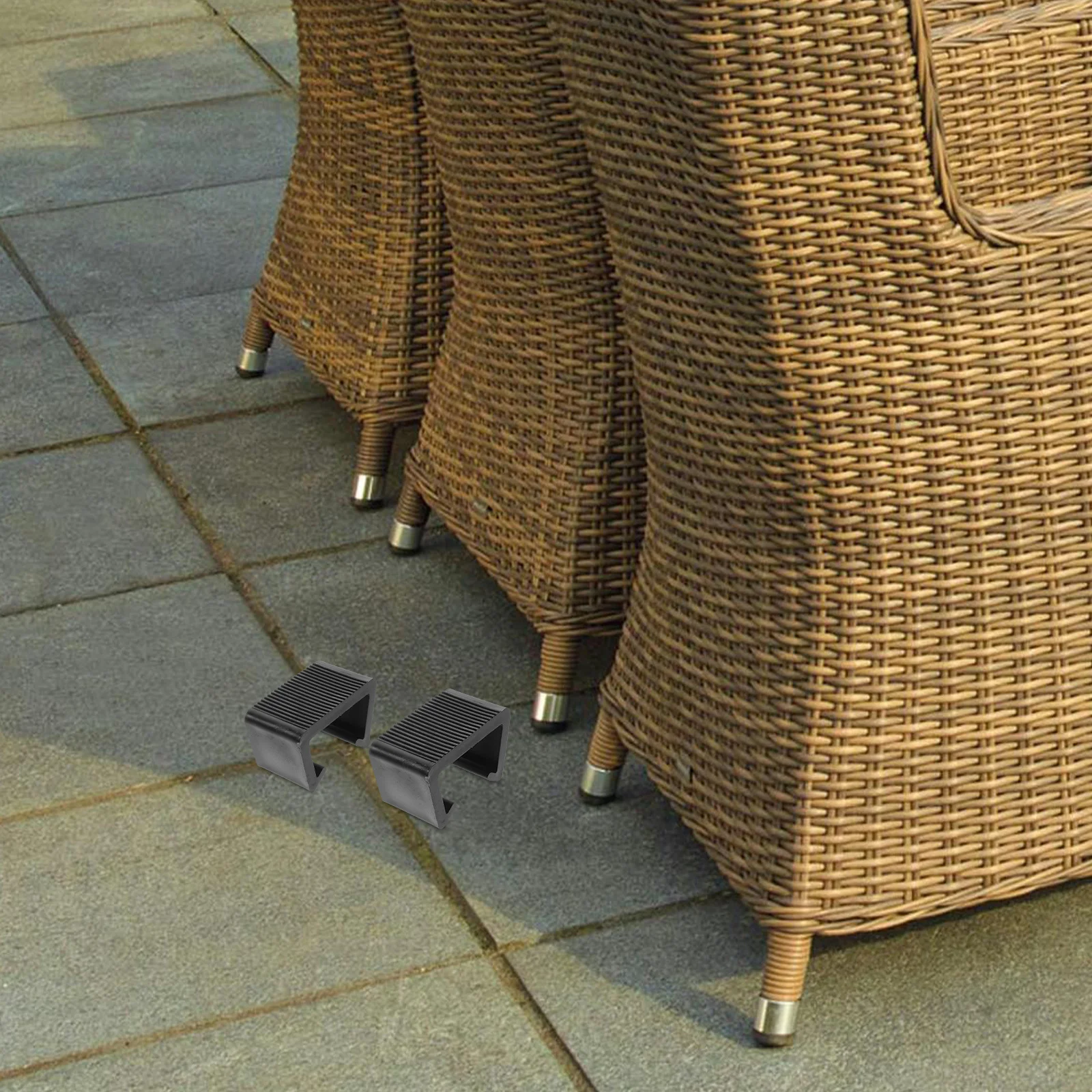 

4pcs Outdoor Furniture Clamps Patio Wicker Sofa Clips Rattan Chair Fasteners Sectional Connectors Plastic