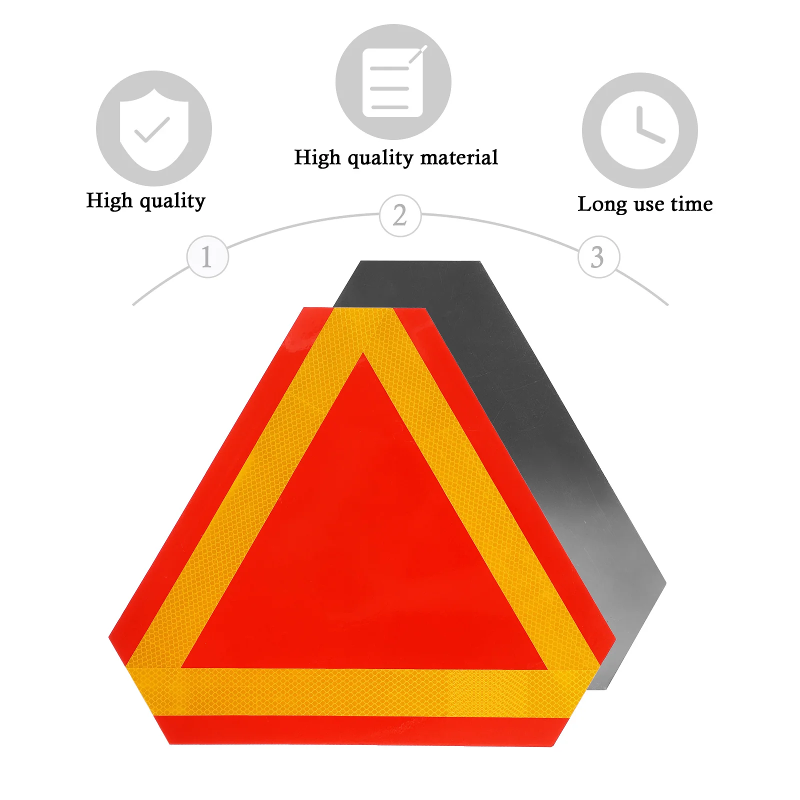 Marqueurs de route triangulaires en iode pour voiture, mouvement lent, panneau de véhicule, emblèmes de mise en garde, réflecteur, plaque en aluminium, sécurité, 1 pièce