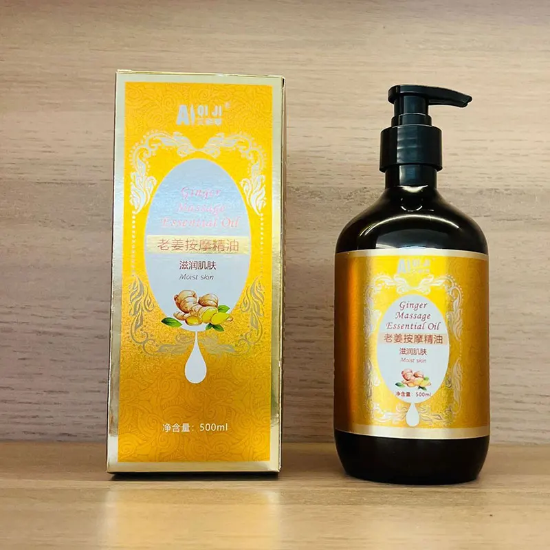 Huile corporelle au gingembre chauffante, stimule le flux et soulage la tension musculaire