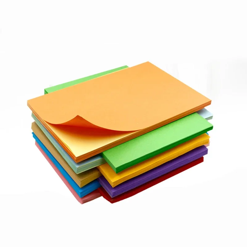 50 Sheets Colored Adhesive Paper to Print Blank Self Adhesive Paper Label a4 for Laser Inkjet Printer Office Supplies