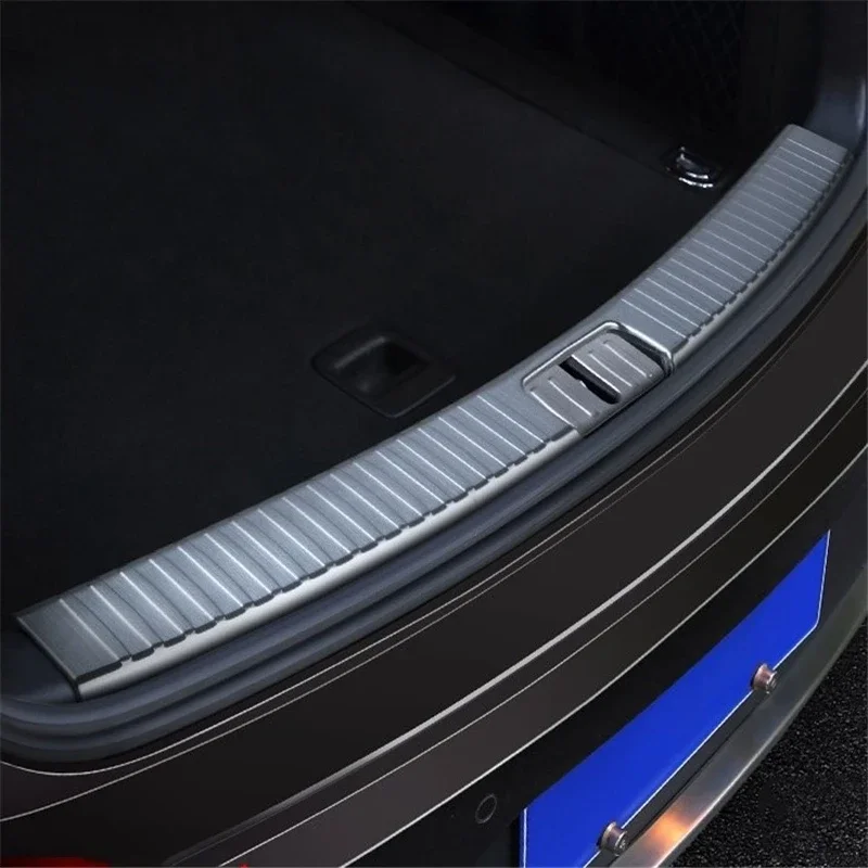 

WELKINRY For Porsche Macan 95B 2014-2021 Car Tail Rear Box Gate Door Trunk Boot Doorsill Threshold Scuff Guard Pedal Cover Trim