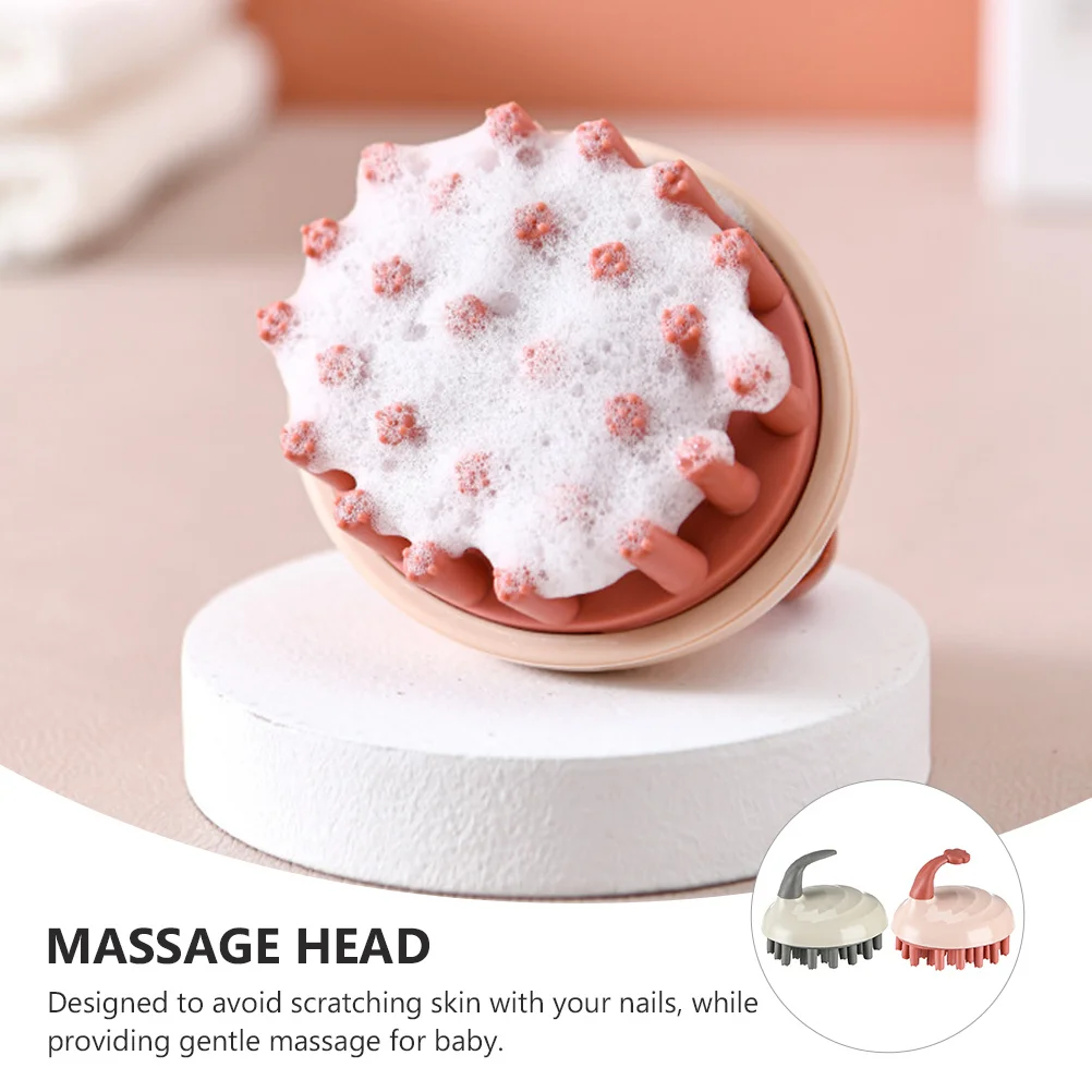 2 قطعة غسل الرأس الغسيل للطفل الاطفال الشعر فروة الرأس مدلك فرشاة شامبو حمام أداة تنظيف الشعر تدليك فرشاة #6