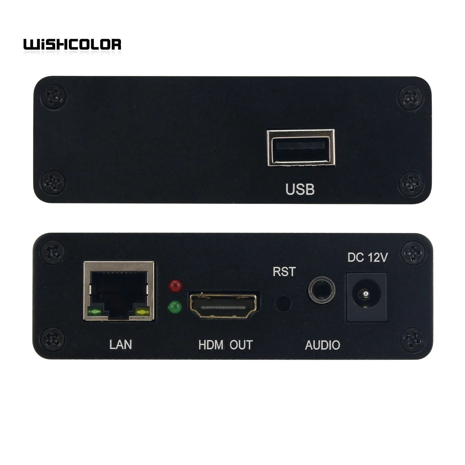 Wishcolor JM1000 Video Decoder H.265 Decoder for RTMP Live Streaming 4K Video Transmission USB Drive