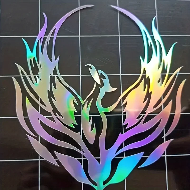 1PC Stylish Phoenix Silhouette Sticker for Journal, Luggage, Guitar - Cool Decal for Rebirth & Mythology Lovers