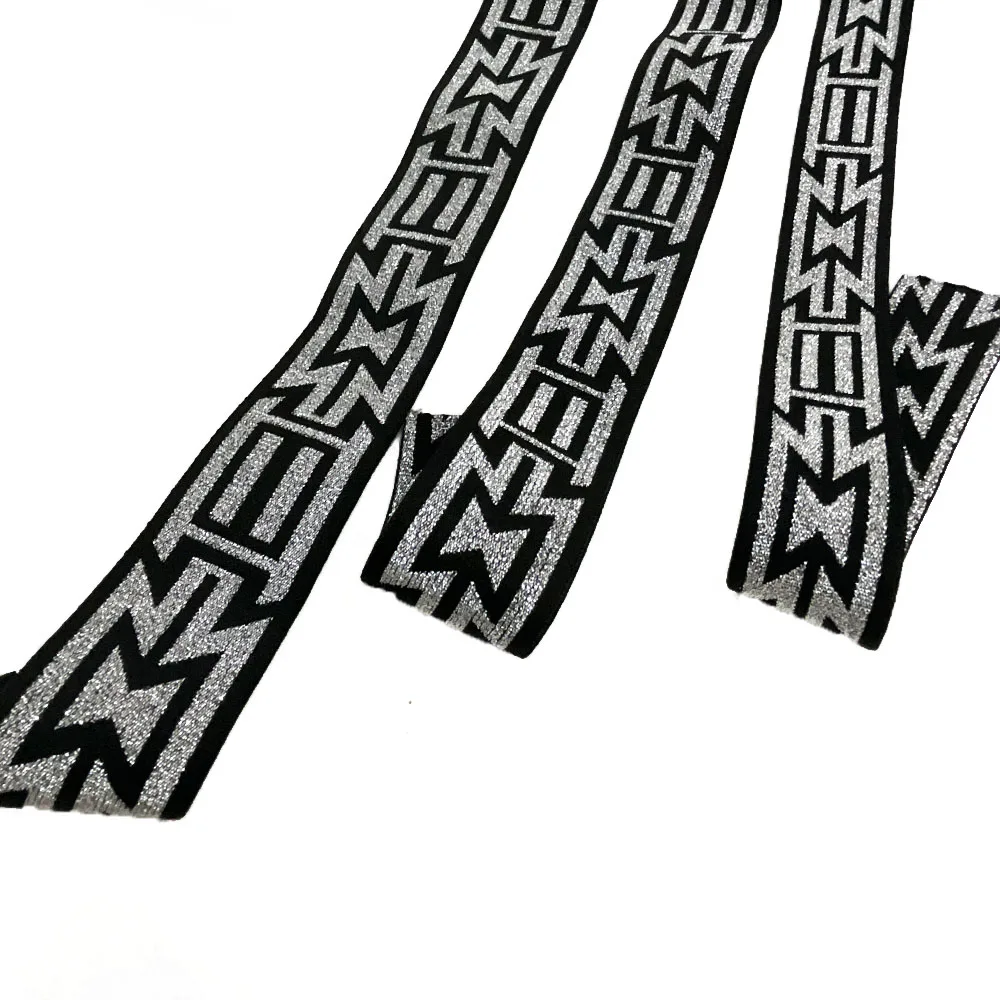 Silver Shiny 40mm Elastic Bands Clothing Pant Waist Rubber Band Underwear Belt Elastics Webbing Tape Sewing Accessories By Meter