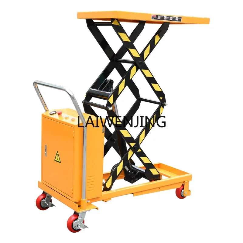 LYN hydraulic platform car mobile hand push walking lifting platform scissor lift car