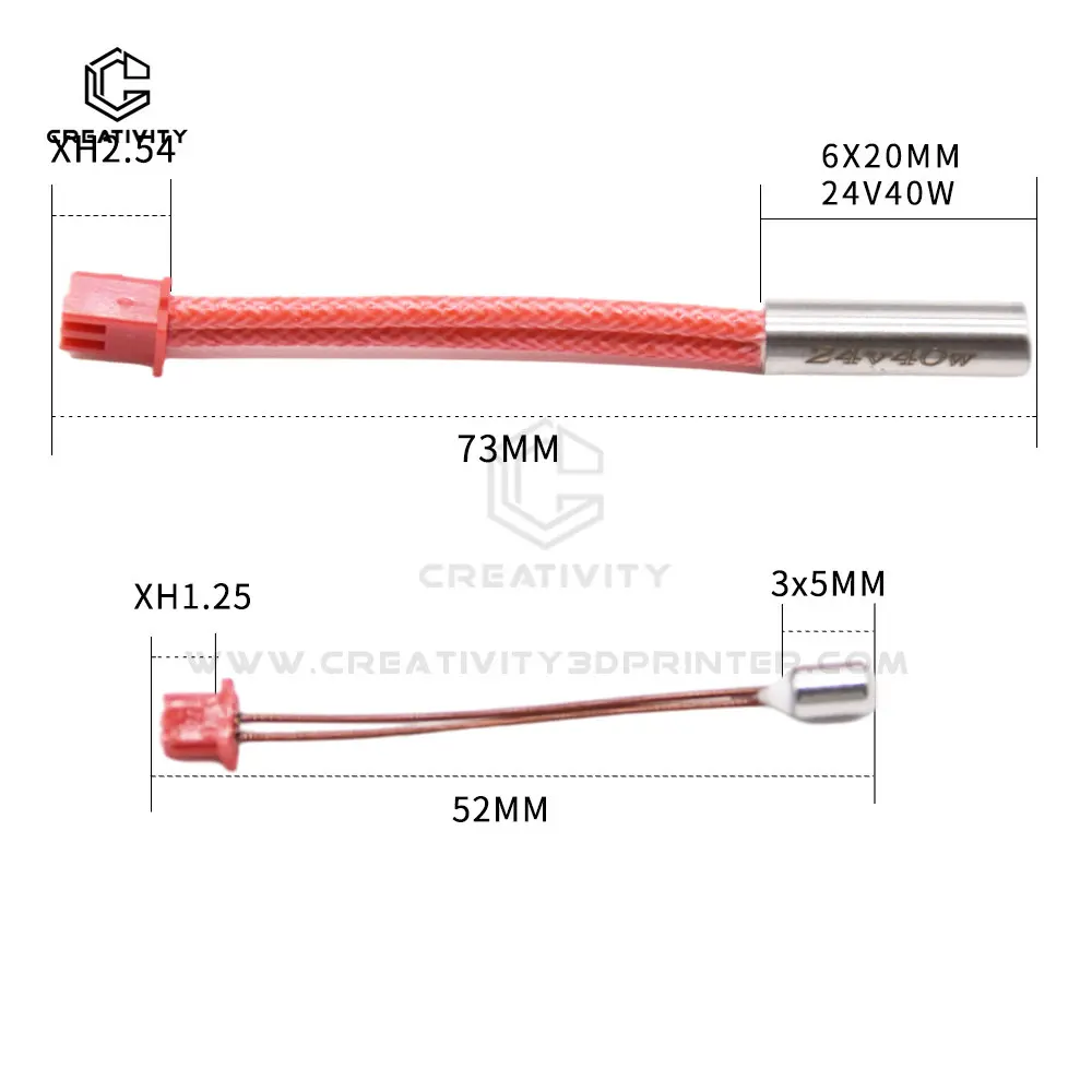 

Sprite Extruder Ender3 S1 Thermistor Cartridge Heater Kit For Sprite Extruder Ender 3 S1 Pro 3D Printer