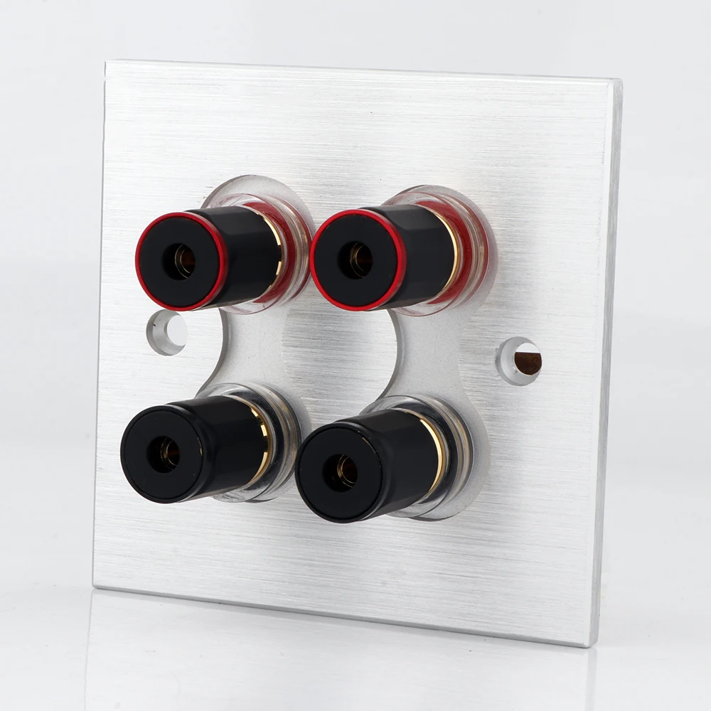 4ชิ้น HIFI พรีฟรีเทอร์มินัลชุบทองแจ็คช่องเสียบลำโพงเสียงสำหรับเครื่องเล่น CD DVD เครื่องขยายเสียง