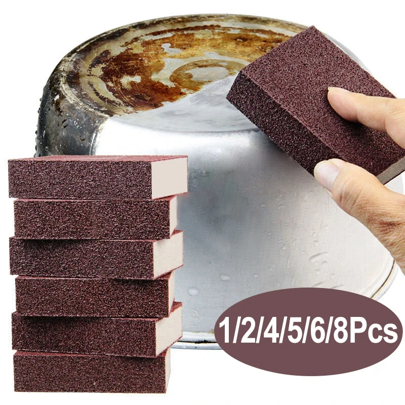 1Pcs Magic Sponge Eraser Carborundum Removing Rust Cleaning Brush Descaling Clean Rub for Cooktop Pot Kitchen Sponge