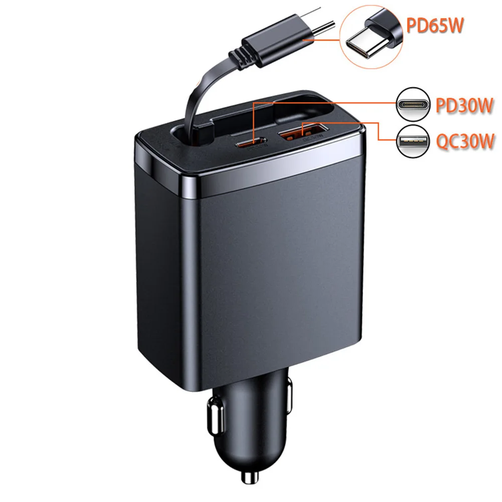

Быстрое автомобильное зарядное устройство 4 в 1, автомобильные аксессуары, материал ABS, алюминиевый сплав, антикоррозийный, простая установка для большинства автомобилей