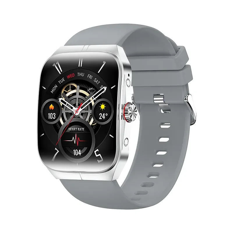 1,95 Polegadas Curvo Tela Amoled Homens Mulheres Reloj Relógios Inteligentes HK80 com BT Chando Função de Mostradores Personalizados