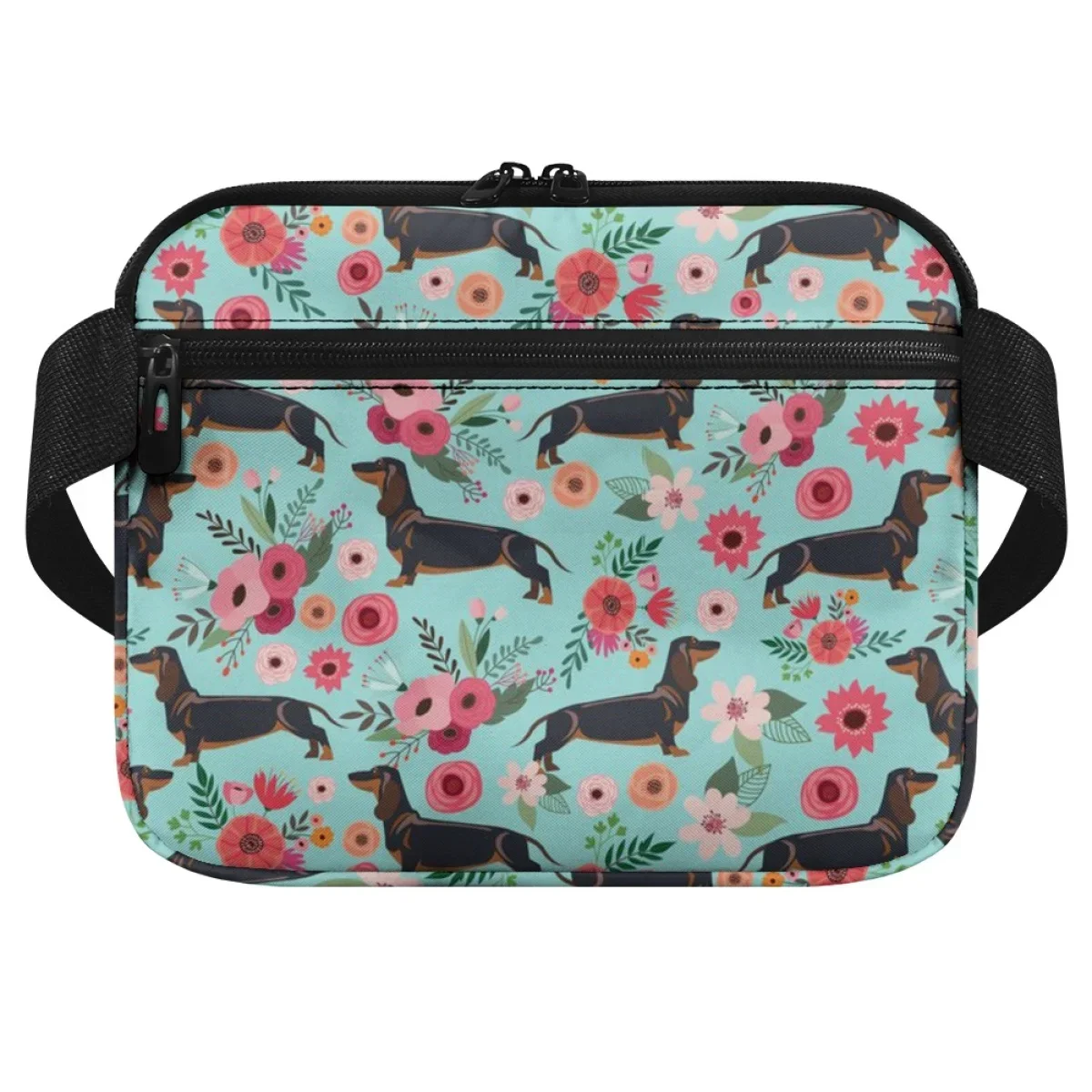 Luxo Dachshund Floral Designer Belt Bags, Adequado para Enfermeira, Presente de Aniversário, Portátil, Prático, Trabalho Hospitalar, Cintura Bag, Drug Storage Tool Bag