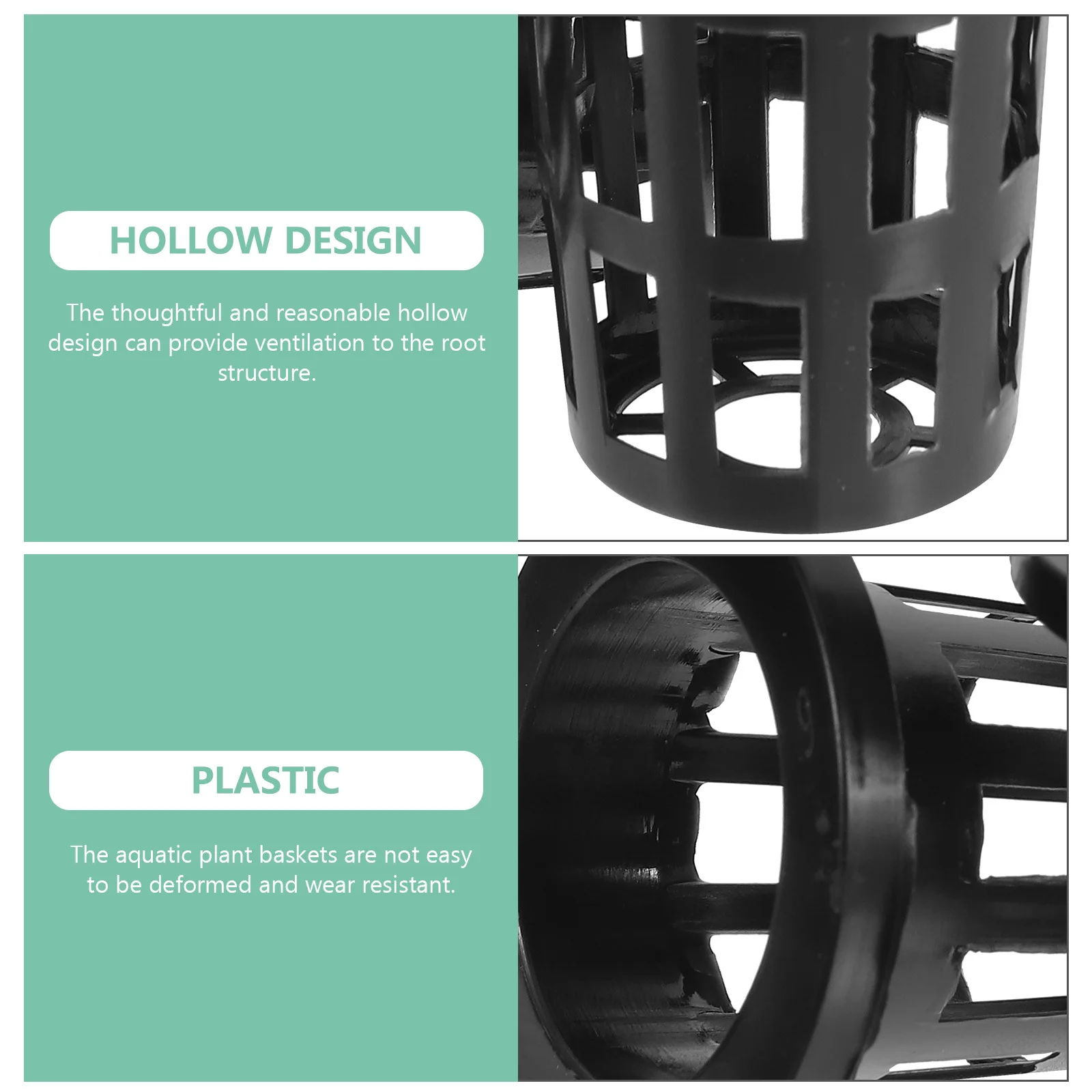 

50Pcs Hydroponic Planting Baskets Reusable Net Pots for Home Garden Vegetables Flowers Decorative Ventilation Design