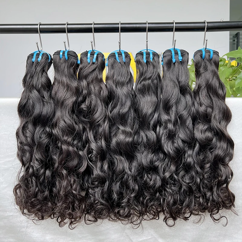 18A 미가공 워터 웨이브 인모 헤어 번들 곱슬머리 엮임 자연 웨이브 생처녀 루즈 딥 웨이브 헤어 번들