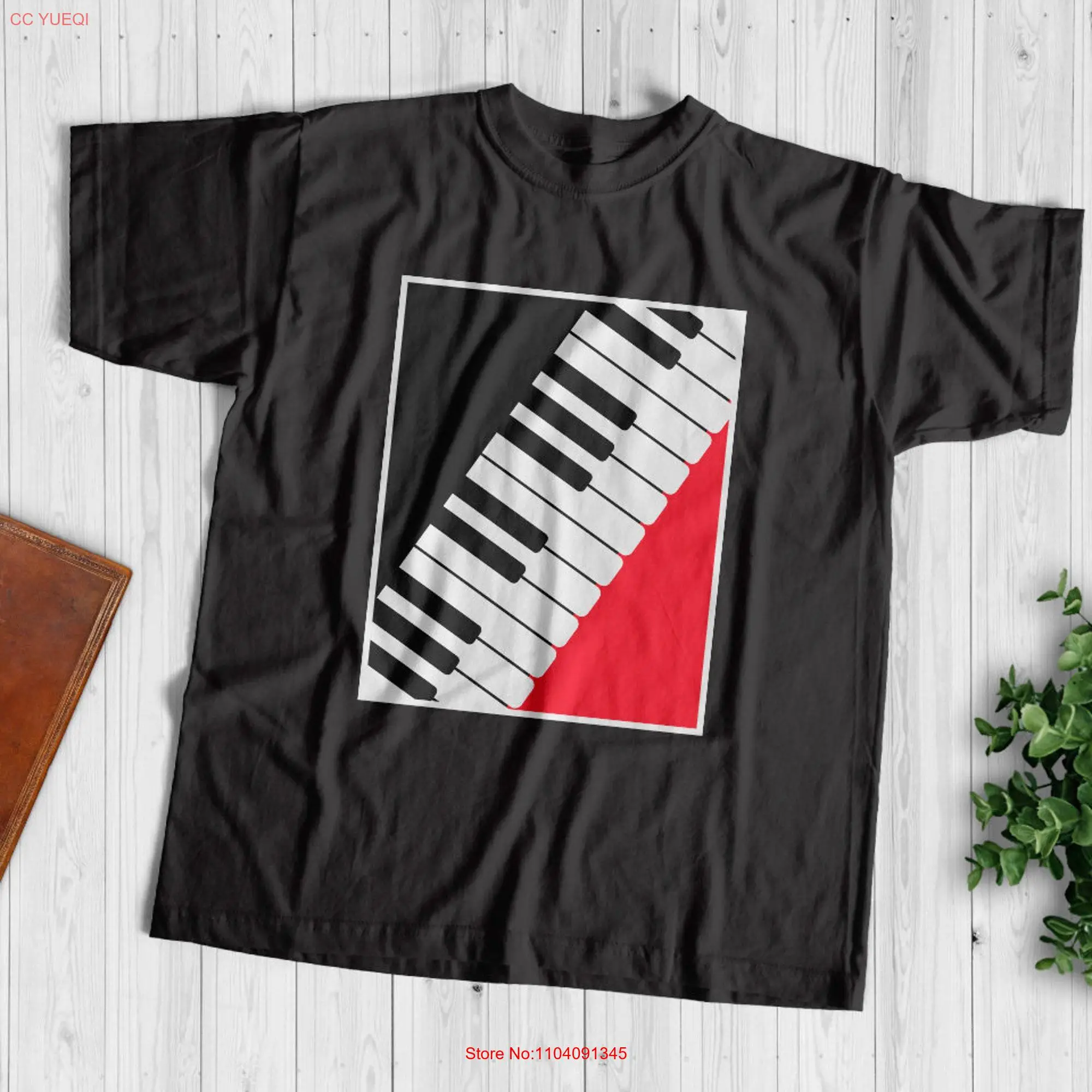 Piano T Shirt Keyboard Poster Player Top Pianist Classical Music Love Retro Style Print long or short sleeves