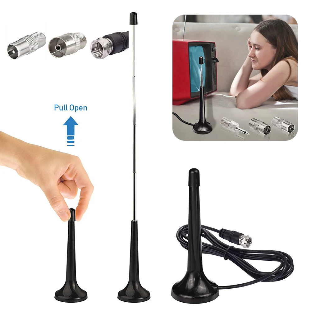 مكاسب عالية هوائيات FM تلسكوبية مع 3 محول DAB FM هوائيات 75 أوم DAB راديو استبدال هوائي لاستقبال ستيريو المنزل