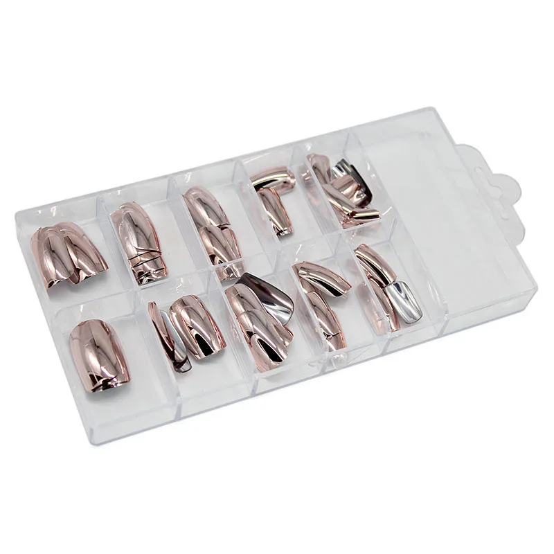 2014 newFree Shipping | Wholesale 70Pieces Metallic  Color False French Nail Tips  #04