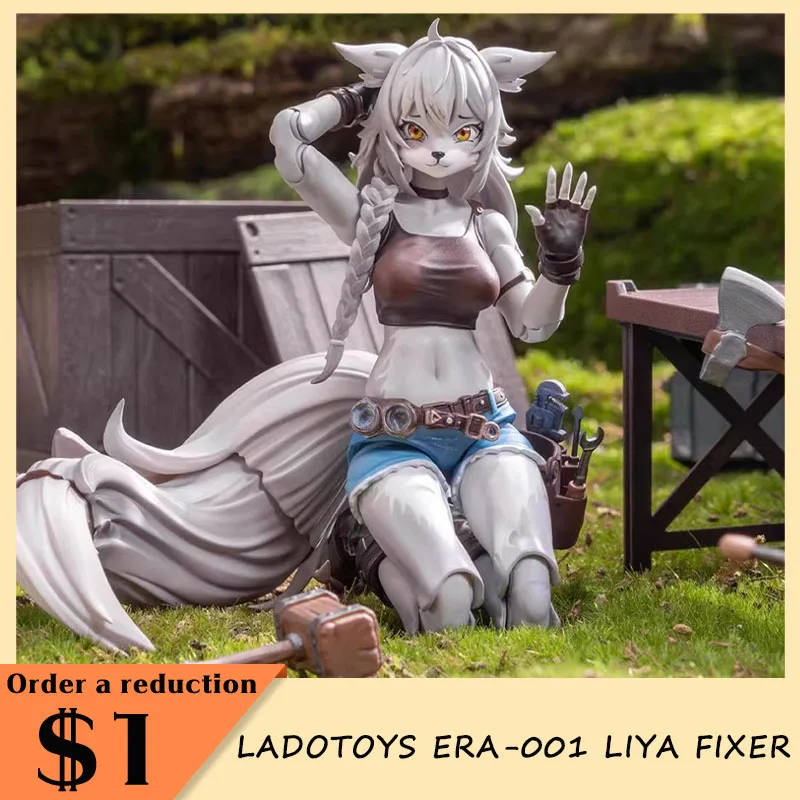 

Ladotoys Repairer Wolf Girl Liya Fixer Era-001 Aciton Figure Model Toy Female Furry Anime Figurine Collect Doll Gift Ornament