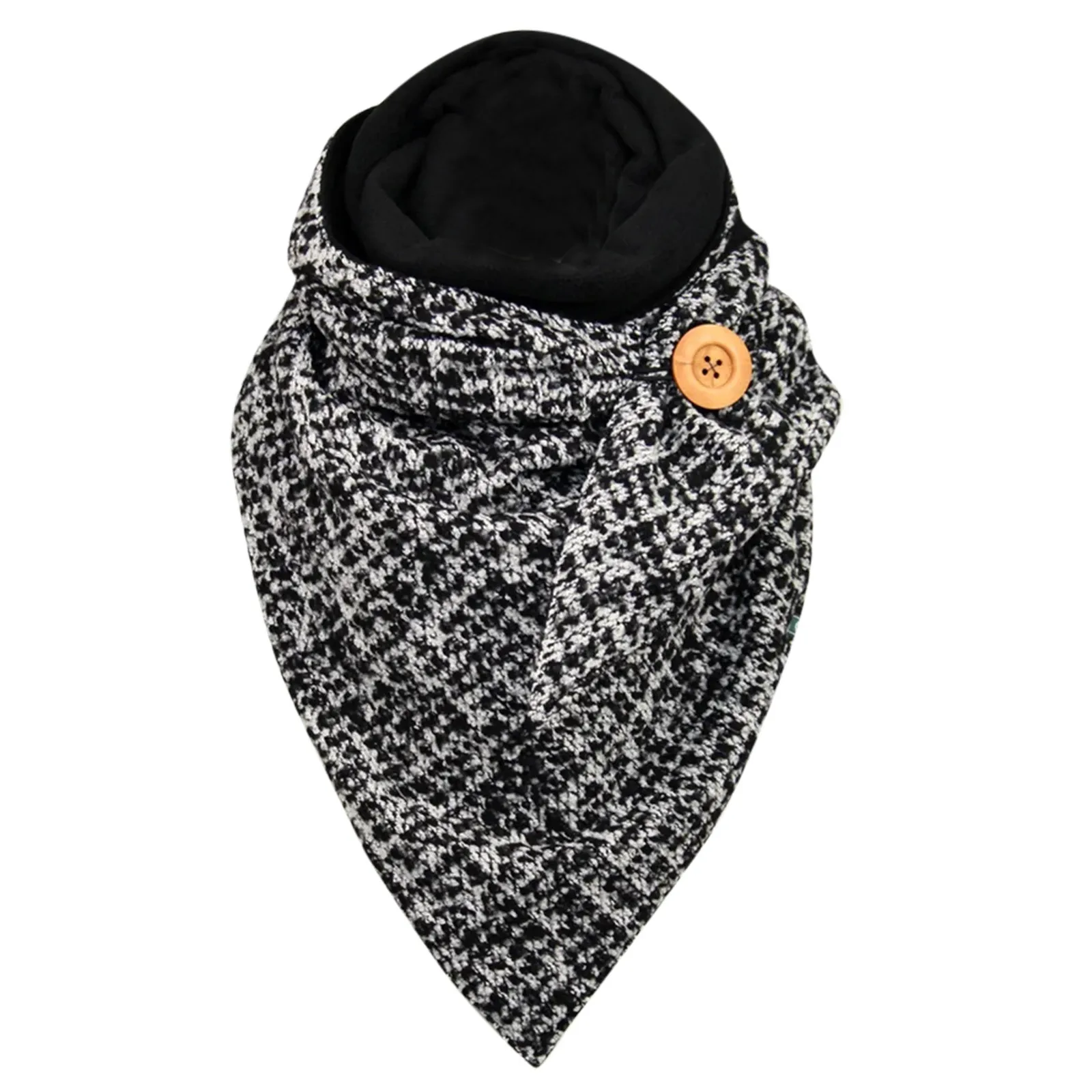 Printing Winter Soft Warm Casual Bib Shawls Wrap Scarves Women Button Fashion Scarf Thick Scarfs for Women Neck Warmer Scarfs