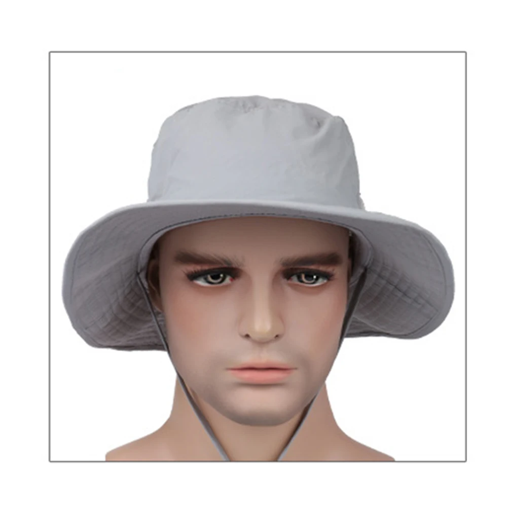 

Light Gray Outdoor Sun Protection Hat Quick Dry Upf 50 Wide Brim Breathable Fishing Hiking Camping Hat Fishing Hats