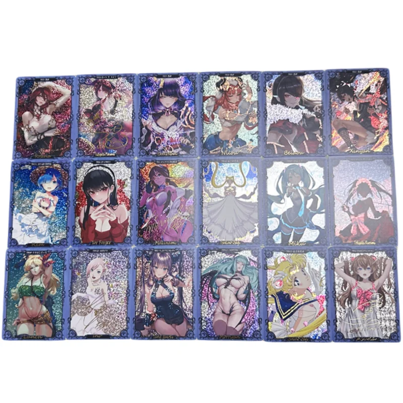 ACG Girl Cards Anime Game Characters My Girlfriend Profile CR Series Rem Self Made Collection Broken Flash Cards DIY Toys Gift