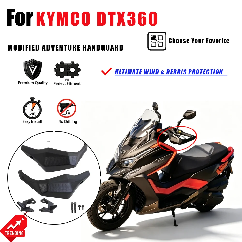 

For Kymco DTX360 Motorcycle Handguard Handlebar Protector Wind Dust Shield Accesorios Moto Cubremanos Paramanos DTX 360 Part