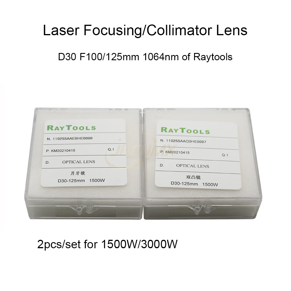 

JHCHMX Fiber Laser Focusing/Collimator Lens Original D30 F100/125/150 1500W/3000W 1064nm For Raytools Fiber Laser Head