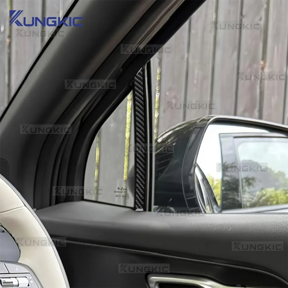 Real Soft Carbon Fiber Sticker For Kia Sportage NQ5 2022 2023 2024 2025 LHD RHD Car A-pillar Side Decor Trim Accessories