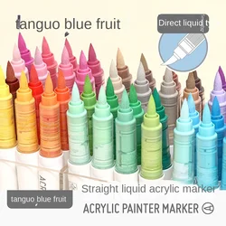 Languo acrylic marker pen soft head painting  can be stacking color intelligent control ink color pens 9 color student brush set