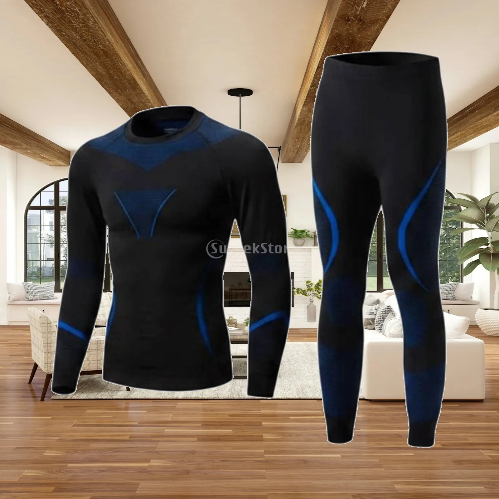 mens-winter-thermal-underwear-polyester-nylon-base-layer-set-seamless-compression-dampness-wicking-hiking-mountaineering