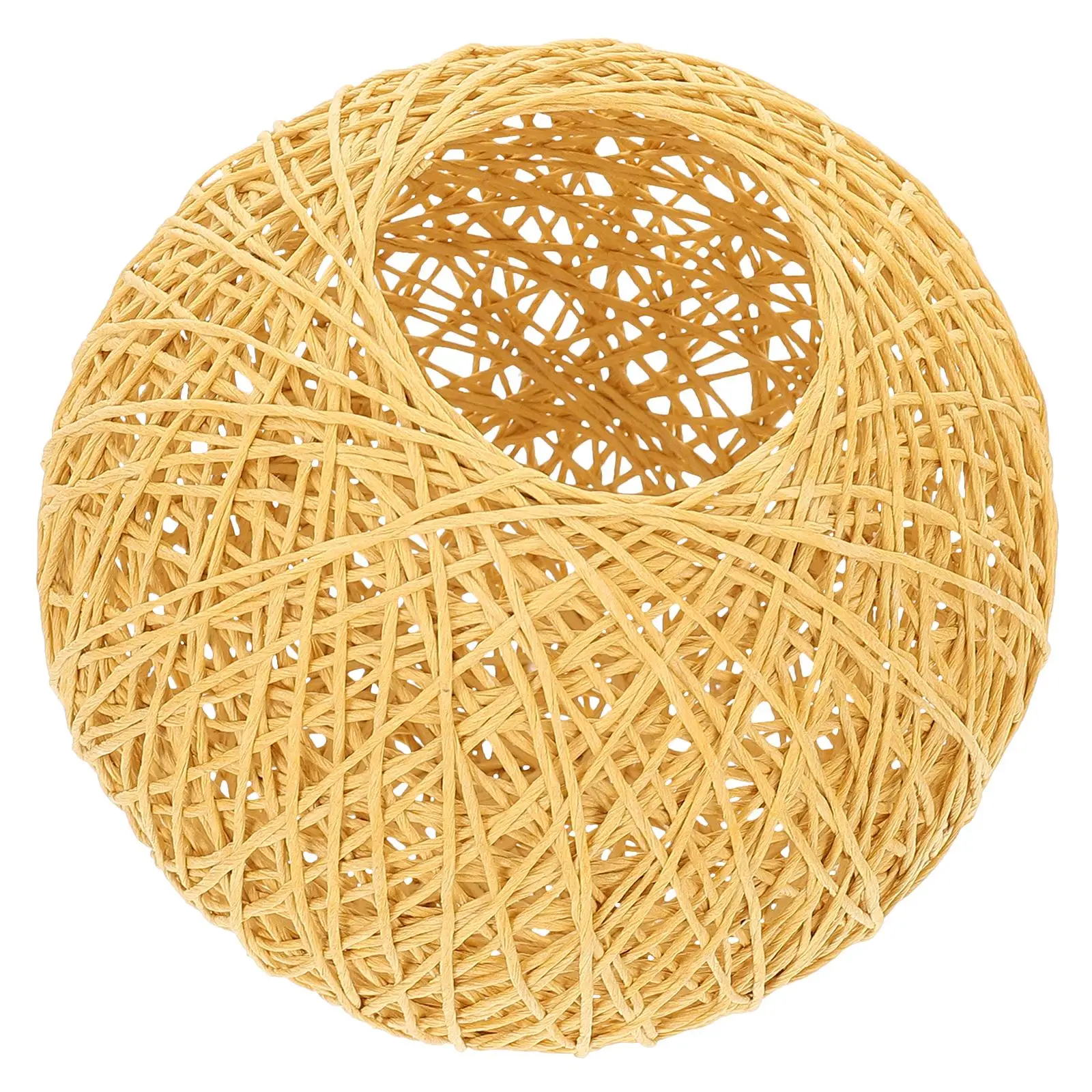 

Rattan Lampshade 15cm Natural Jute Cover for Table Ceiling Pendant Lamps Light Shades Decor Home Atmosphere Style