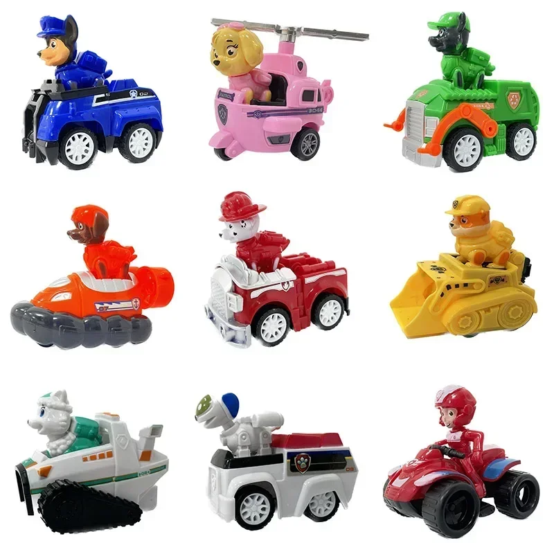 Paw Patrol Speelgoedset Cartoon Anime Figuren Patrol Canine Chase Skye Rebound Fiets Woondecoratie Kinderen Kerst Verjaardagscadeaus