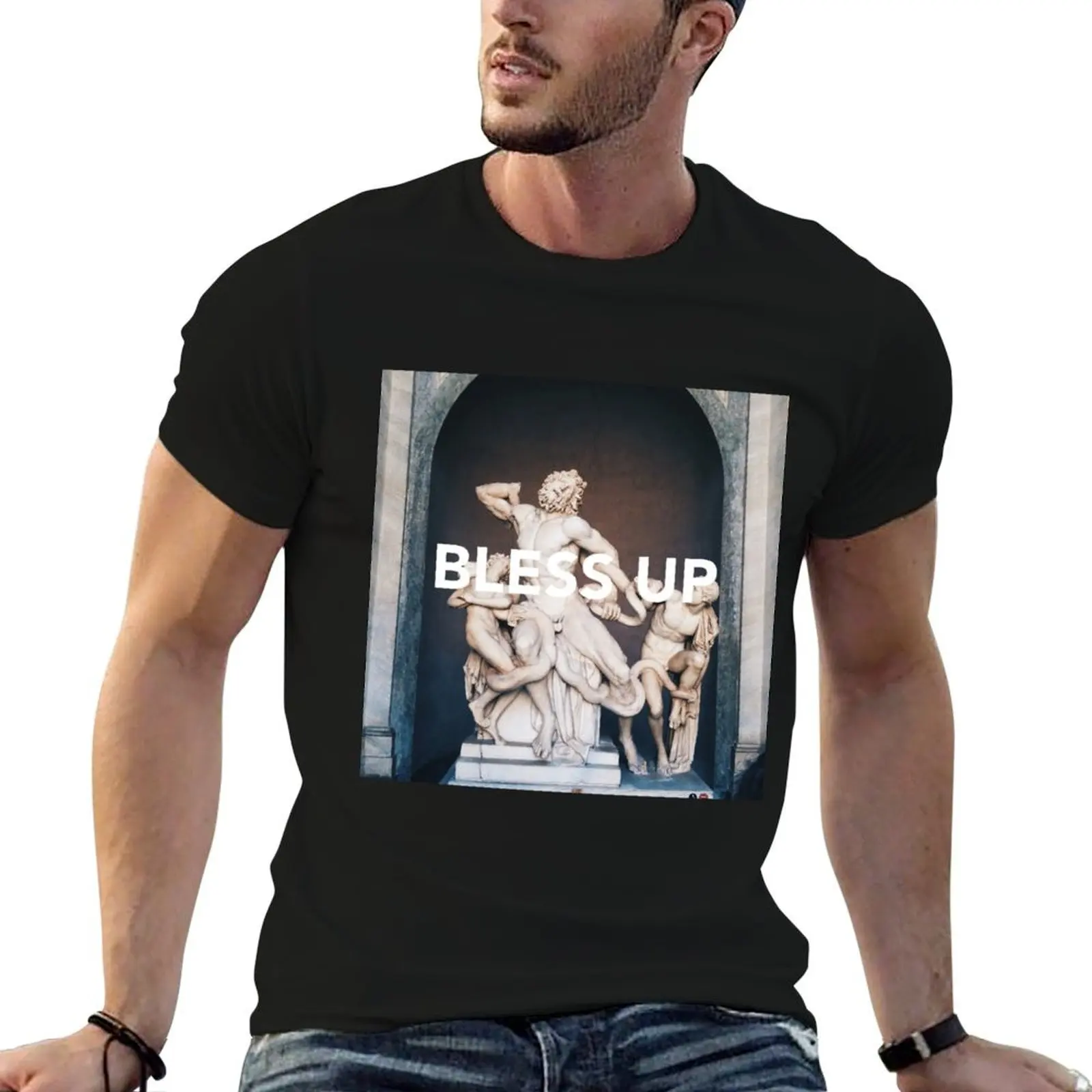 

Его футболка с принтом Bless T-Shirt Sons t and man, мягкие рубашки на заказ, хлопковые рубашки -- для Laocoon