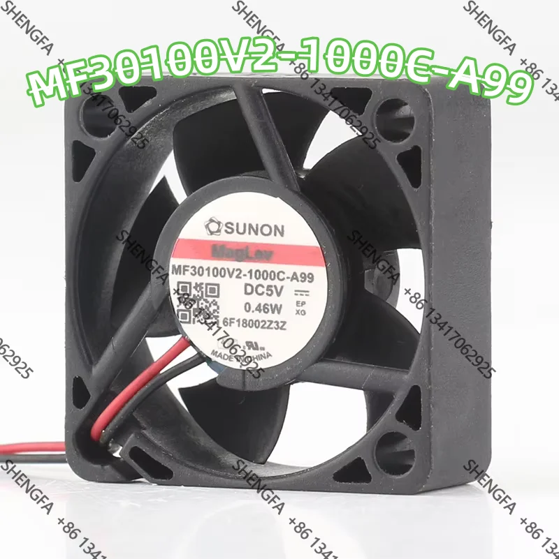 New Sunon 3010 30X30X10MM 3CM micro silent maglev inverter MF30100V2-1000C-A99 cooling fan DC5V 0.46W