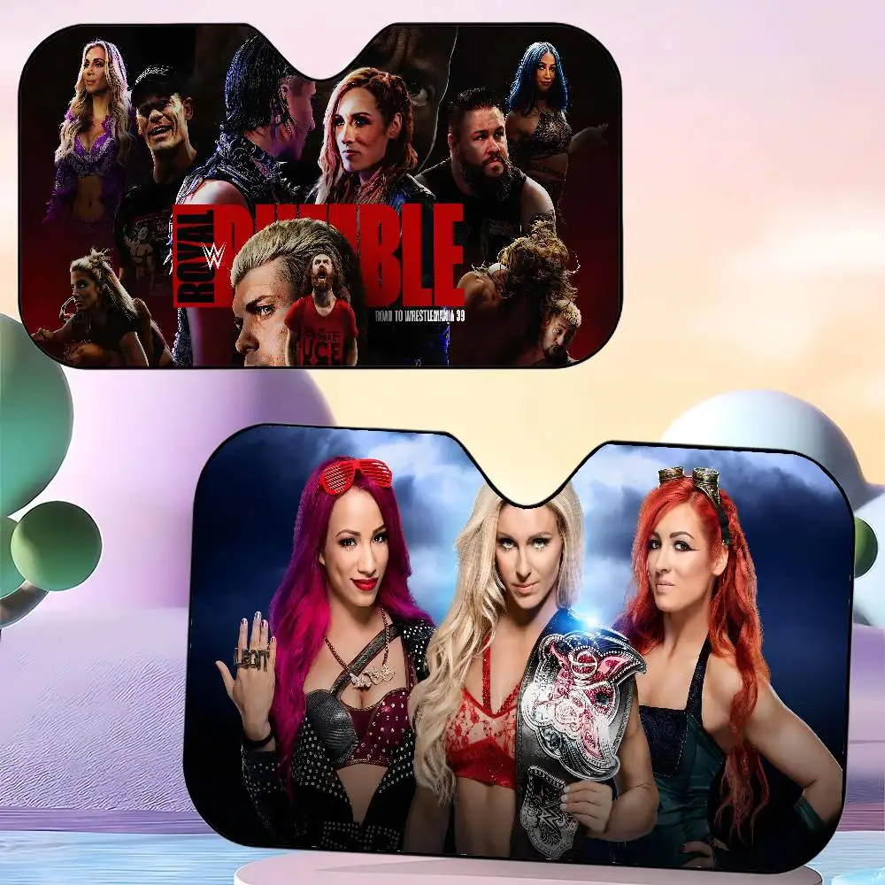 B-Becky Lynch مظلة السيارات نافذة ظلة Sunblock الزجاج الأمامي هود الداخلية الجبهة يربك مظلة مزدوجة