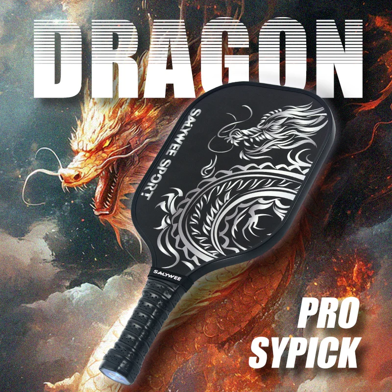 

Pickle Paddle - Dragon, Premium Pickleball Paddle, Granular Matte Fiberglass w/Dual-Side, Chinese Dragon Art, Non-Slip Grip