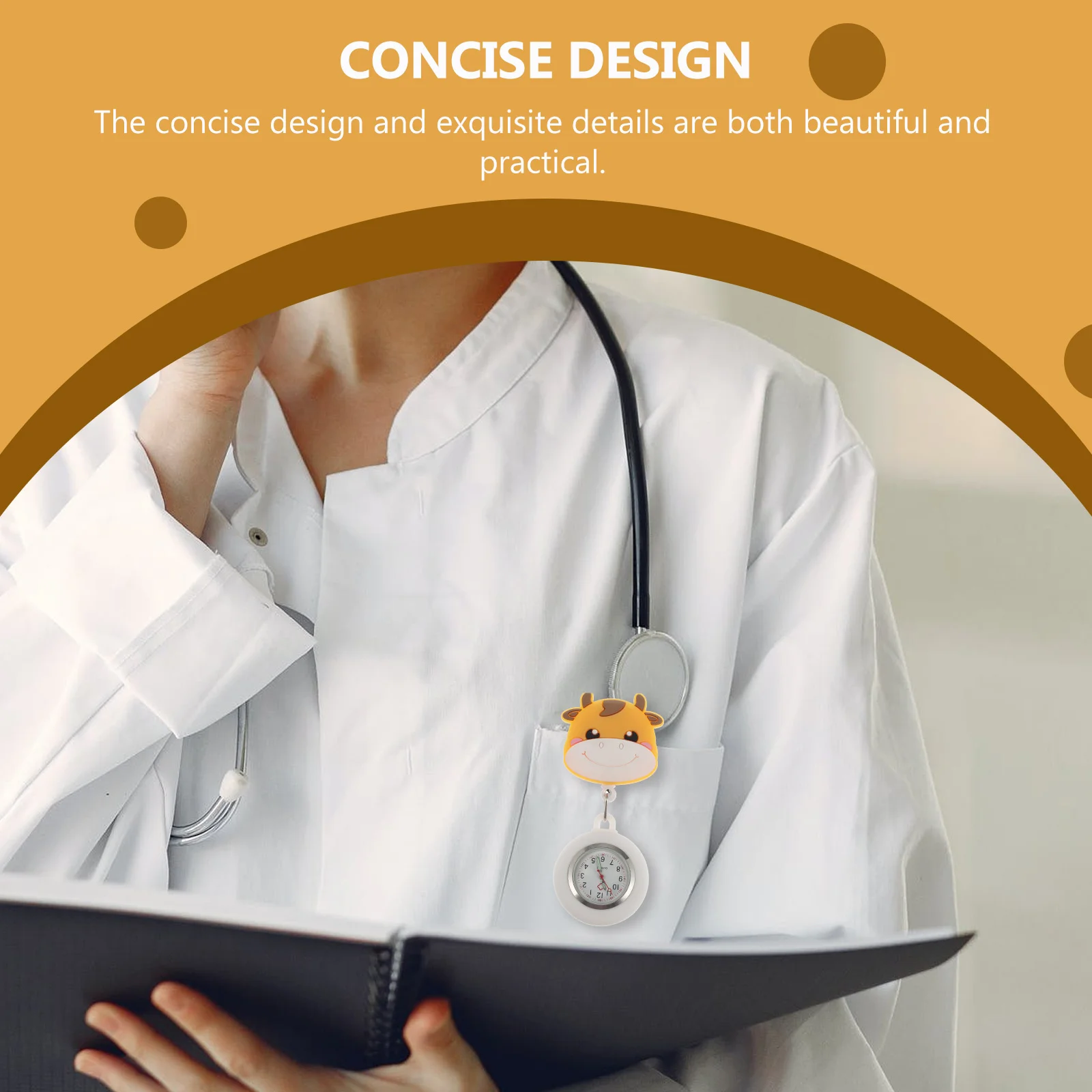 

1pc Nurse Badge Hanging Hook Hanger Pocket Retractable Hanging Watch Portable Lightweight Hanger Scalable Pocket Watch