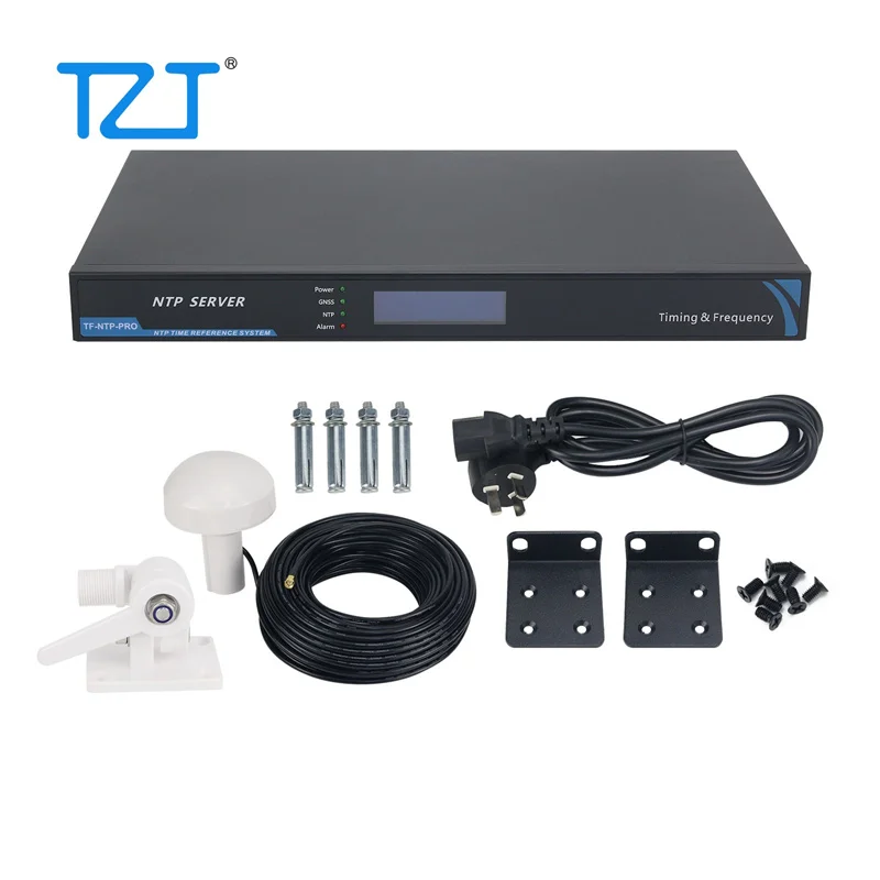 

TZT TF-NTP-PRO 6-портовый сетевой сервер времени NTP + 30 м/98,4-футовая Антенна для GPS GLONASS Beidou QZSS