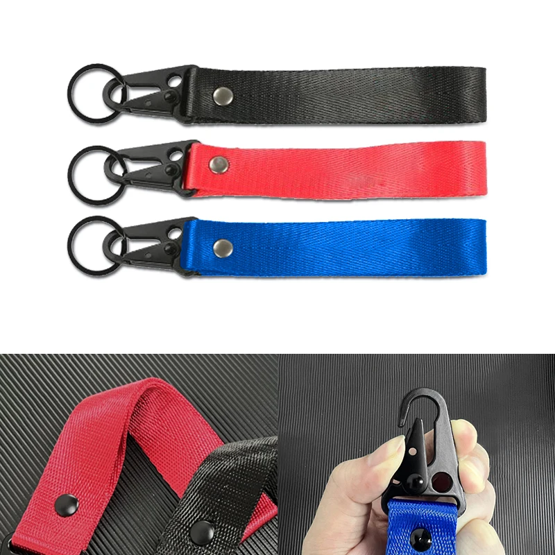 Fashion Solid Color Ribbon Keychain Car Motorcycle Keyring Ribbon Lanyard Keychain Holder Lanyard Business Gift Accessories