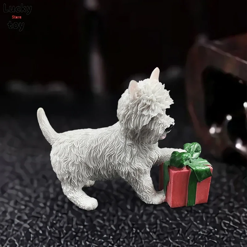 Cão West Highland White Terrier Figuras de ação, modelo de resina, artesanato, móveis para exibição, brinquedo do soldado, presente, escala 1:6