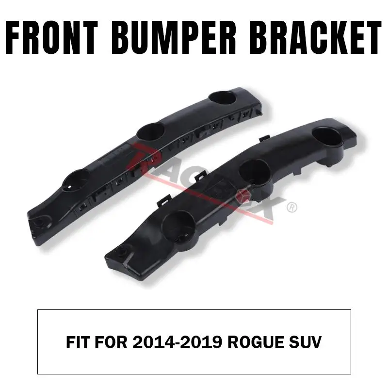 2Pcs Car Front Bumper Brackets Black for NISSAN ROGUE SUV 2014-2019 62223-4BA1A 62222-4BA1A Replacement Supplies Accessories