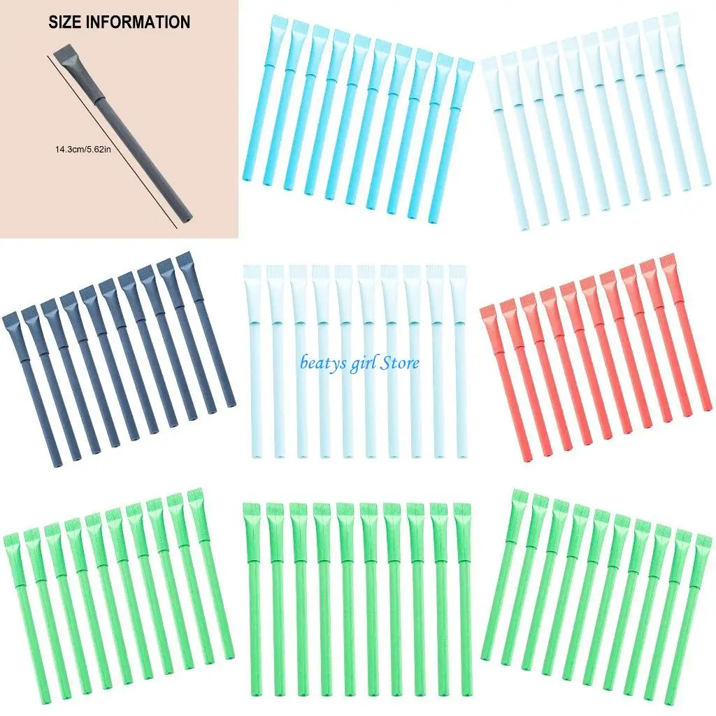 

C7AB 10Pcs Recyclable Ballpoint Pen Paper Ballpoint Pens Recyclable Biro Pen 1.0mm Write Smoohtly for Student Class Reward