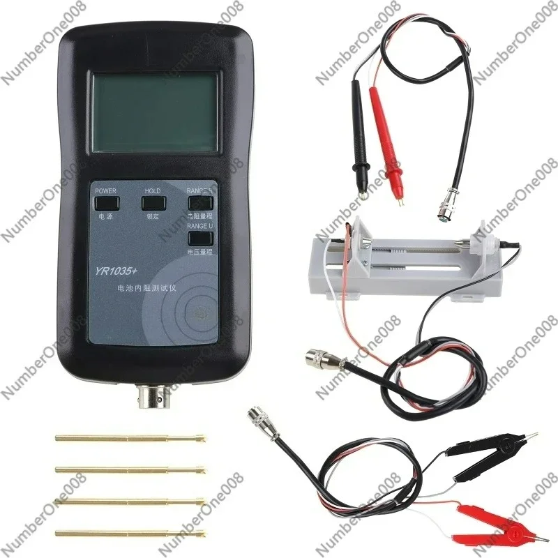 

Professional YR1035+ High-Precision Lithium Battery Internal Resistance Tester, 100V Voltage Meter with 4-Wire Kelvin Clip